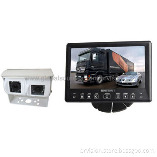 Rearview System with 7-inch Waterproof Monitor and Water-resistant Dual Lens Camera
